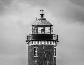 Low angle view of water tower against sky