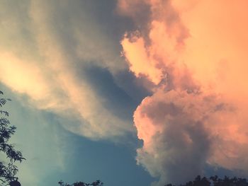 Low angle view of cloudy sky