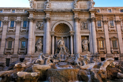 The fontana di trevi or trevi fountain. the fountain in rome, italy. 