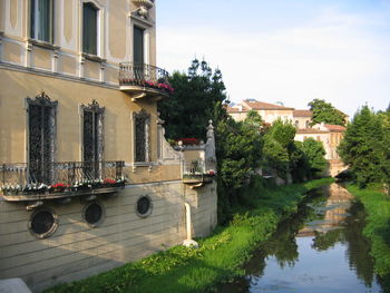 Reflection of built structures in water