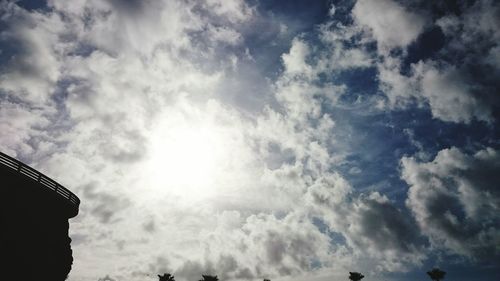 Low angle view of cloudy sky