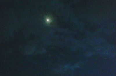 Low angle view of moon in sky