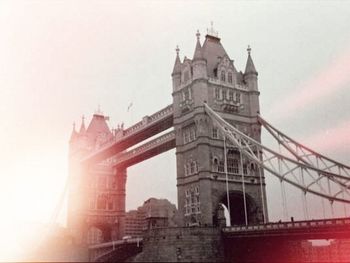 Low angle view of bridge against sky