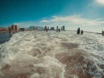 Group of people on beach