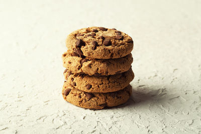 Close-up of cookies on table