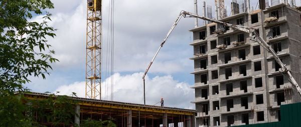 Low angle view of buildings against sky