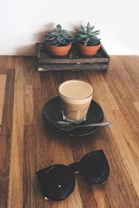 Close-up of wooden object on table