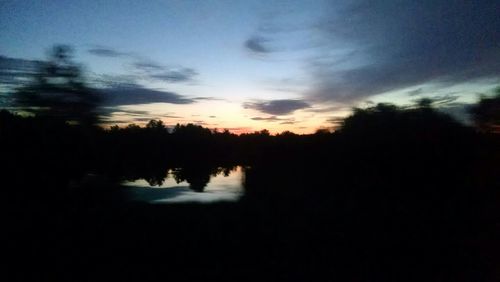 Silhouette of trees at sunset