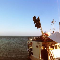 View of sea against clear sky