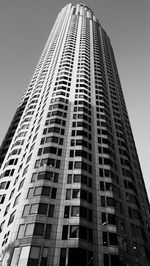 Low angle view of modern building against sky