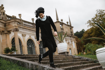 Portrait of man against sky