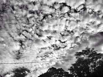 Low angle view of cloudy sky