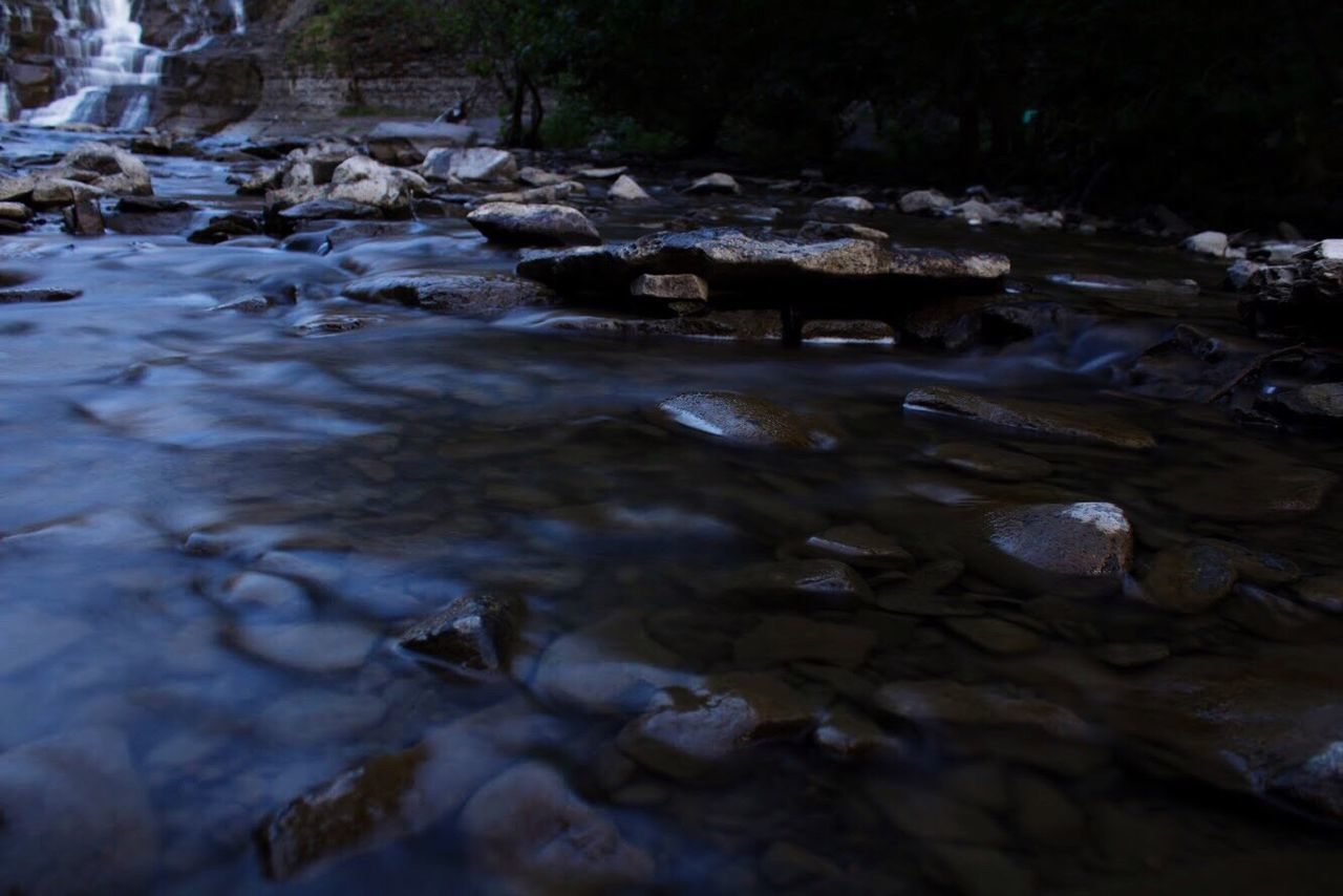 RIVER FLOWING THROUGH ROCKS