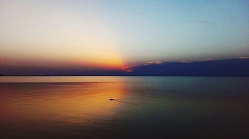 View of sea at sunset