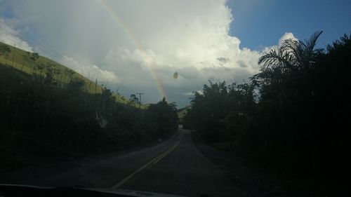 Road passing through trees