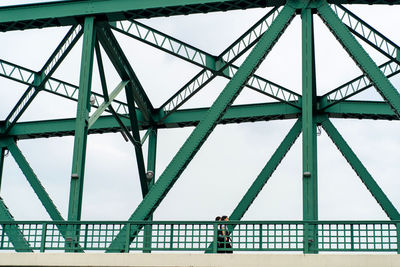 Low angle view of bridge against sky