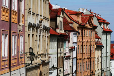 Low angle view of old building in town