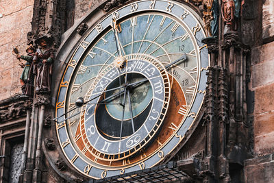 Low angle view of clock tower in building