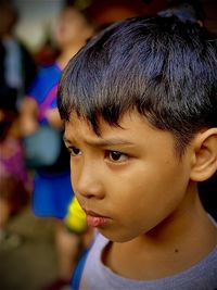 Close-up portrait of boy