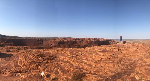 Scenic view of rock formations against sky