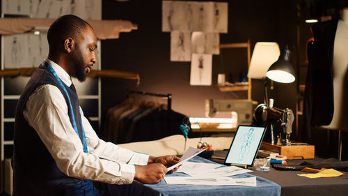 Business colleagues working at office