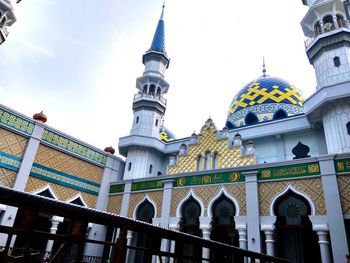 Low angle view of temple building against sky