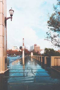 Reflection of buildings in water