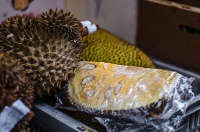 High angle view of fruits on table