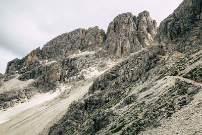 Scenic view of rocky mountains against sky