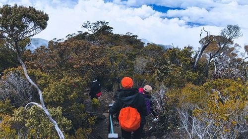 Wide view  on the way going down to laban rata