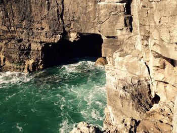 Rock formations by sea