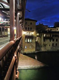 Illuminated bridge in city against sky