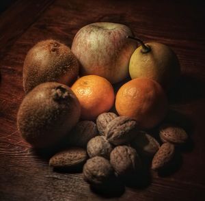 Close-up of fruits on table