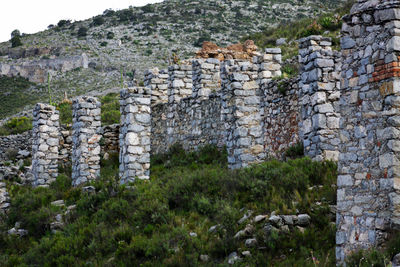 View of stone wall