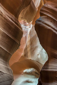 Low angle view of rock formation