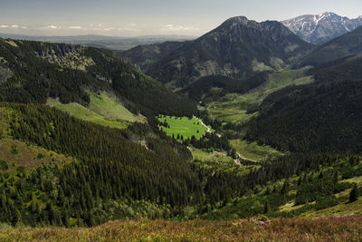 High angle view of landscape against sky