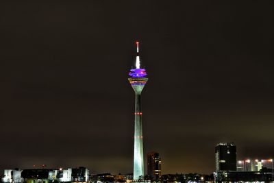 Illuminated city at night