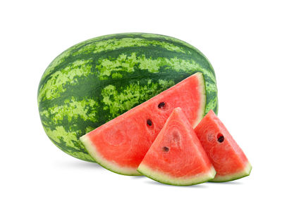 Close-up of fruit against white background