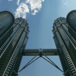 Low angle view of skyscrapers