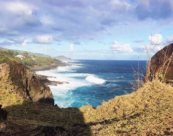 Scenic view of sea against sky