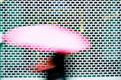 Close-up view of pink wall