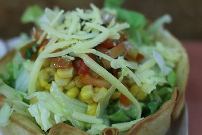 Close-up of salad in plate