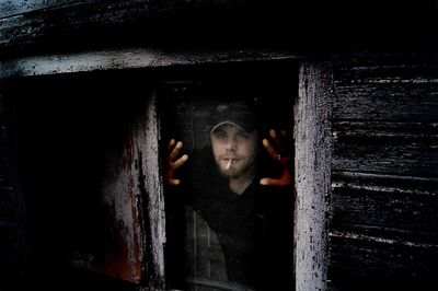Portrait of a man in a building