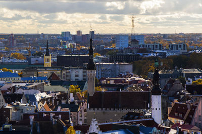 City view of tallinn. buildings and architecture.