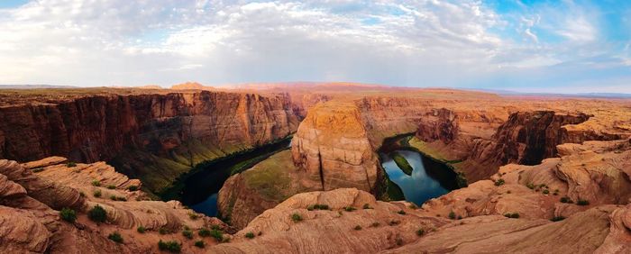 Panoramic view of rock formations