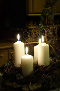 Close-up of illuminated christmas lights