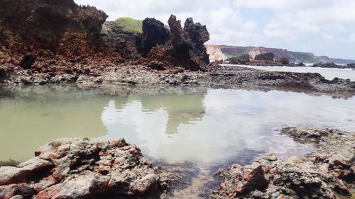 Scenic view of mountain against sky