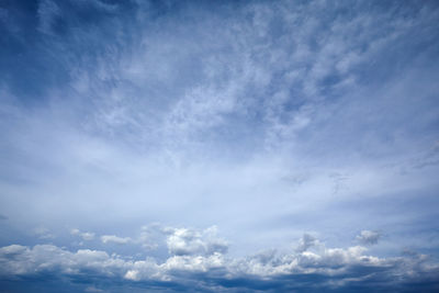 Low angle view of clouds in sky