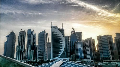 View of skyscrapers in city