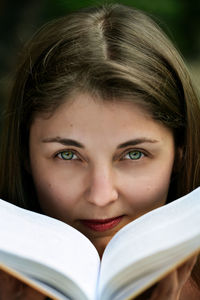 Close-up portrait of a young woman